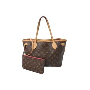 LOUIS VUITTON Neverfull Tote Bag Monogram Canvas Brown Pivoine